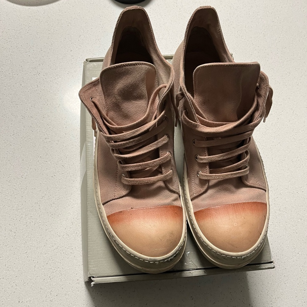 Rick Owens Pink High-Top Sneakers